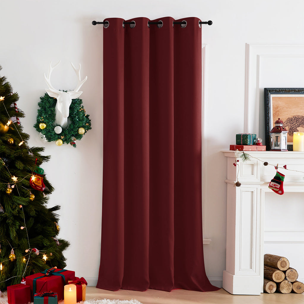 Thermal Insulated Silver Eyelet Ready Made Blackout Curtains | Deconovo UK Ring Top 1 Energy Saving Panel
