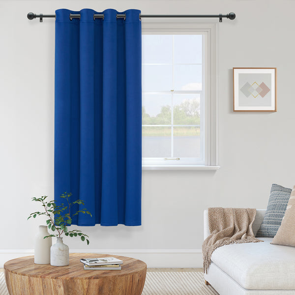 Thermal Insulated Silver Eyelet Ready Made Blackout Curtains | Deconovo UK Ring Top 1 Energy Saving Panel
