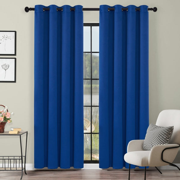 Machine Washable Bedroom Blackout Thermal Curtains  | Deconovo Ready Made UK -2 Panels