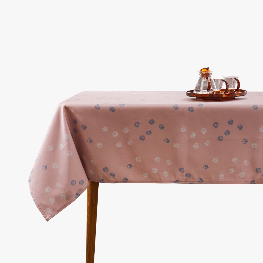 Waterproof Tablecloth Modern Geometric Cubic Play