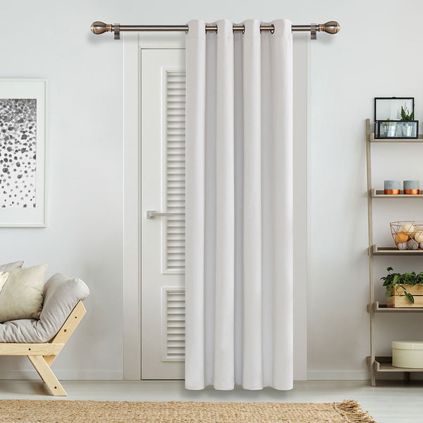 Deconovo Silver Eyelet Silky Soft Thermal Insulated Ready Made Curtains | 1 Panel
