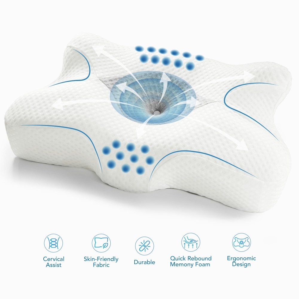 Deconovo Cervical Memory Foam Pillows for Neck and Shoulder Pain