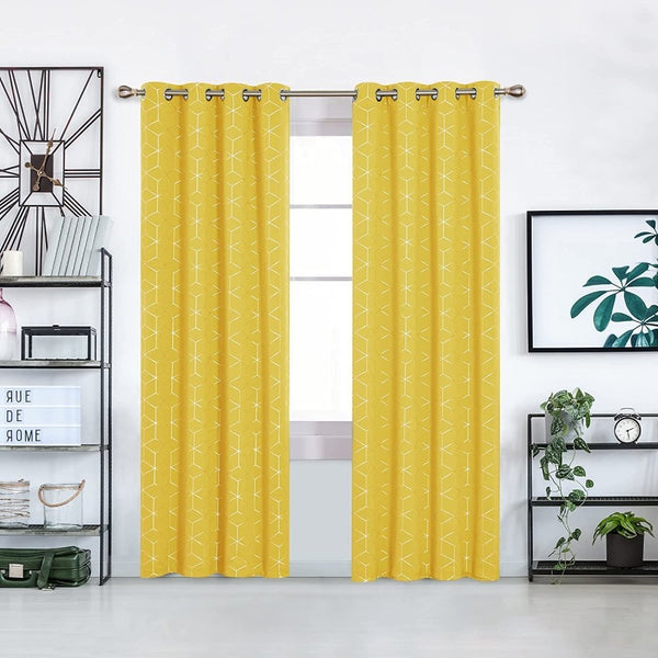 Diamond Kids Bedroom Blackout Thermal Eyelet Curtains | 2 Panels | Ready Made Deconovo UK
