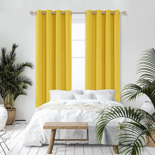 Ready Made Eyelet Blackout Thermal Curtains | 2 Panels UK