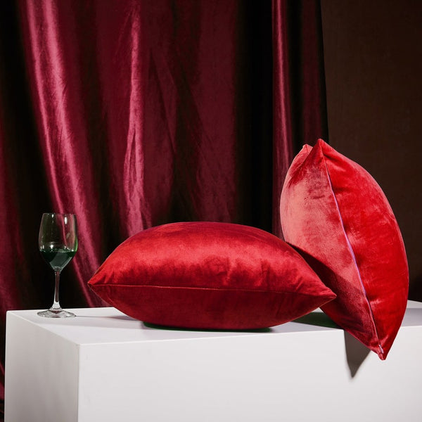 Deconovo Velvet Cushion Covers Protector | Invisible Zipper, 2pc