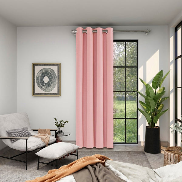 Easy Care Eyelet Thermal Blackout Curtains | Ready Made Deconovo UK 1 Panel