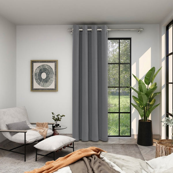 Easy Care Eyelet Thermal Blackout Curtains | Ready Made Deconovo UK 1 Panel