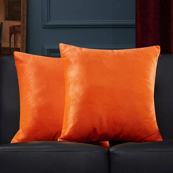 Deconovo Super Soft Crushed Velvet Sofa Cushion Covers|Ready Made UK -2 pieces