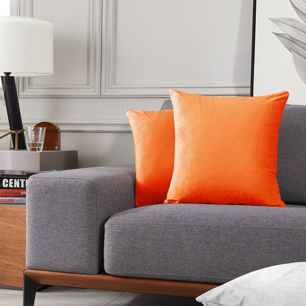 Super Soft Crushed Velvet Cushion Covers for Living Room (2 Pack)