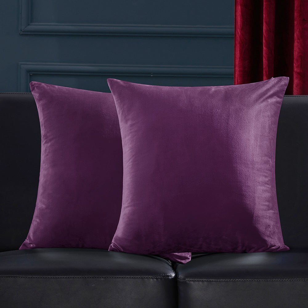 Deconovo Super Soft Crushed Velvet Sofa Cushion Covers|Ready Made UK -2 pieces