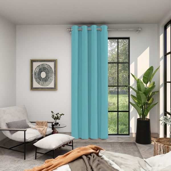 Easy Care Eyelet Thermal Blackout Curtains | Ready Made Deconovo UK 1 Panel