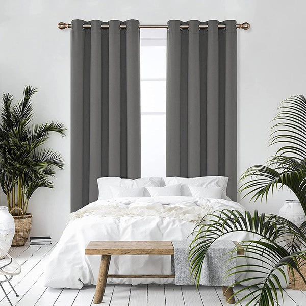 Ready Made Eyelet Blackout Thermal Curtains | 2 Panels UK